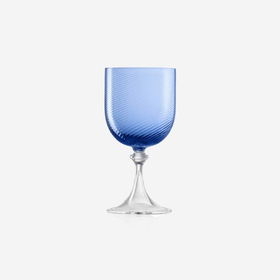 Glassware & Barware Nason Moretti | Torse White Wine Glass Blue