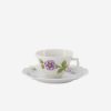 Dining Augarten Wien 1718 | Lilac Floral Bouquets Espresso Cup & Saucer-Peony