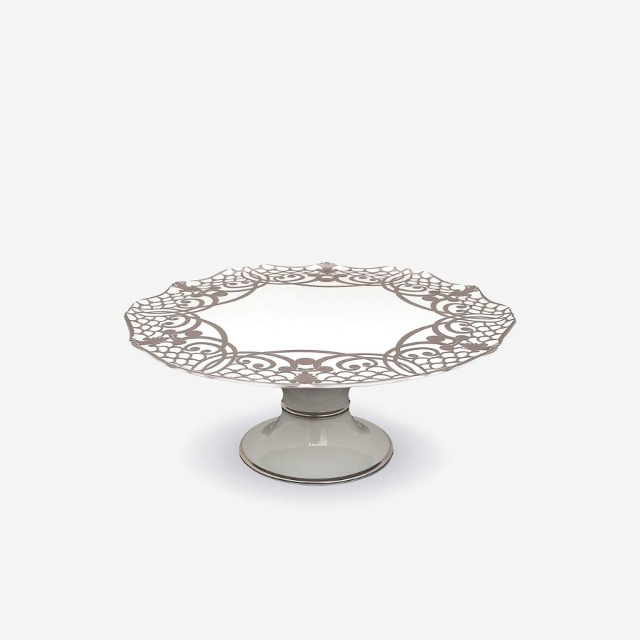 Dining L'Objet | Alencon Platinum Cake Stand