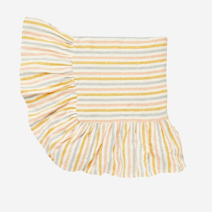 Dining Projektityyny | Multi Stripe Frill Tablecloth