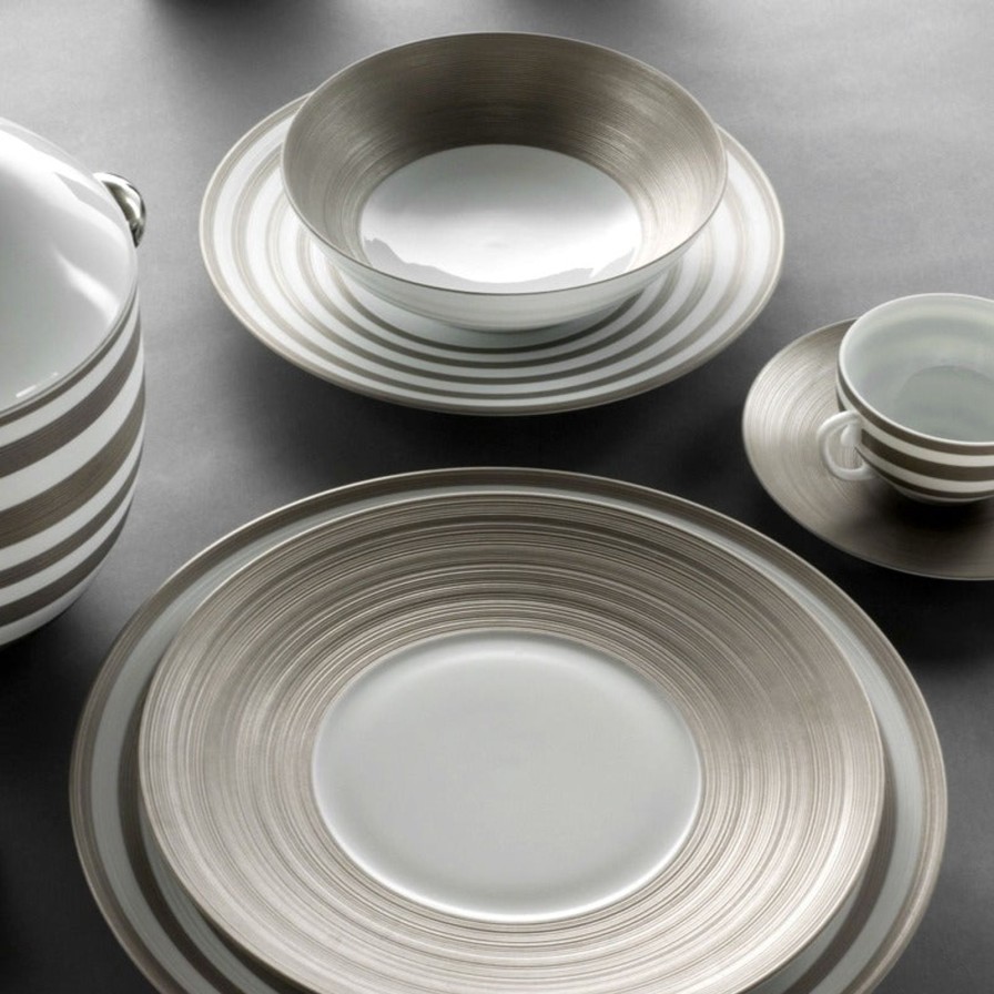 Dining J.L Coquet | Hemisphere Platinum Stripe Bread Plate