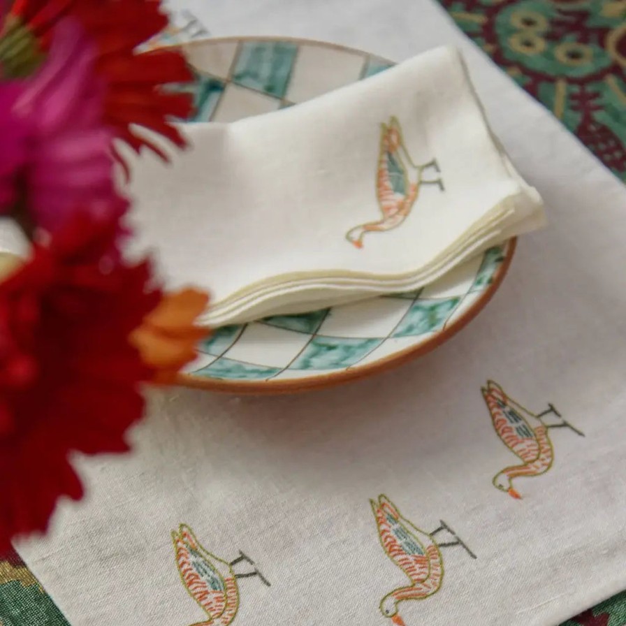 Dining Malaika | Birdlife Cocktail Napkin-Set Of 6