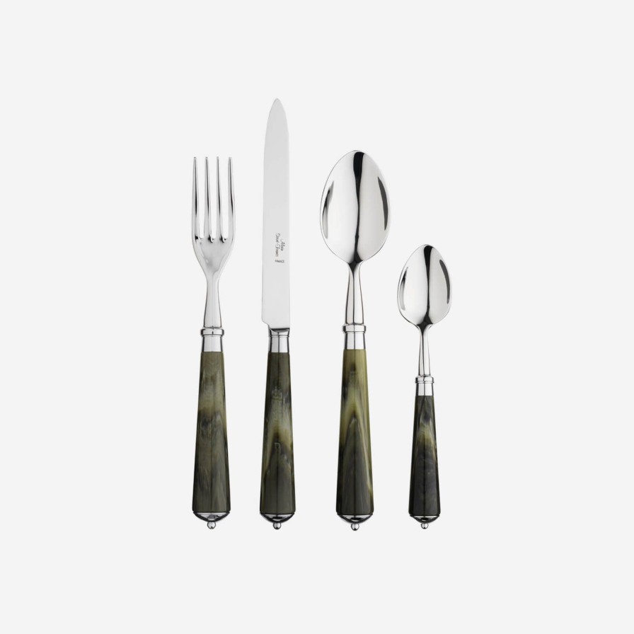 The Tabletop Edit Alain Saint-Joanis | Julia Green Marble 4-Piece Cutlery Set