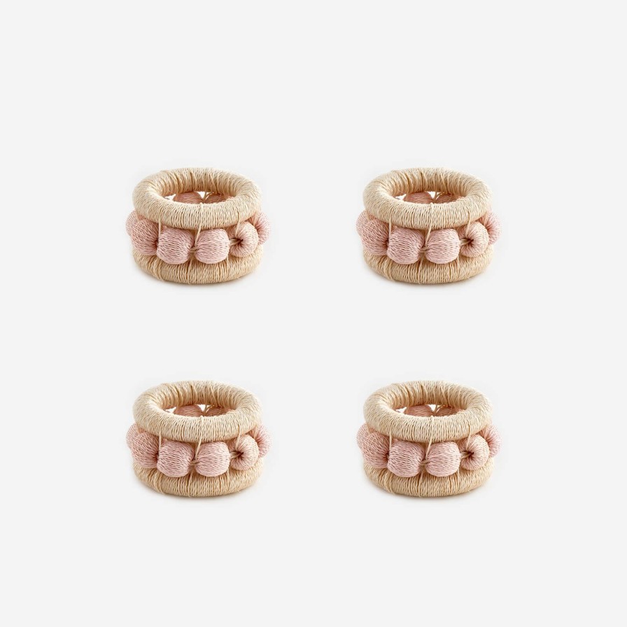 The Tabletop Edit Bonadea | Berry Napkin Ring Blush-Set Of 4