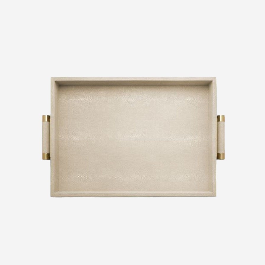 Home Accessories Aerin | Classic Shagreen Serving Tray Wheat