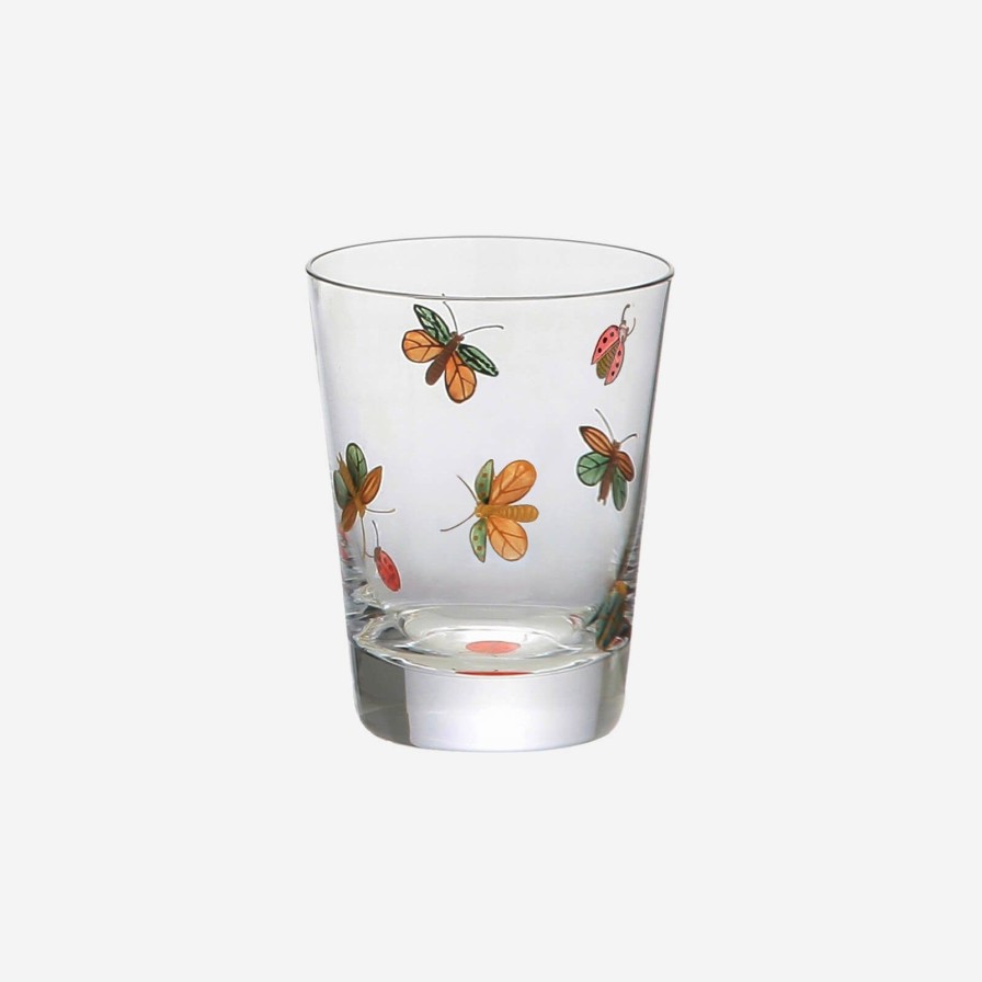 Glassware & Barware Artel | Butterfly Painted Tumbler-Set Of 2