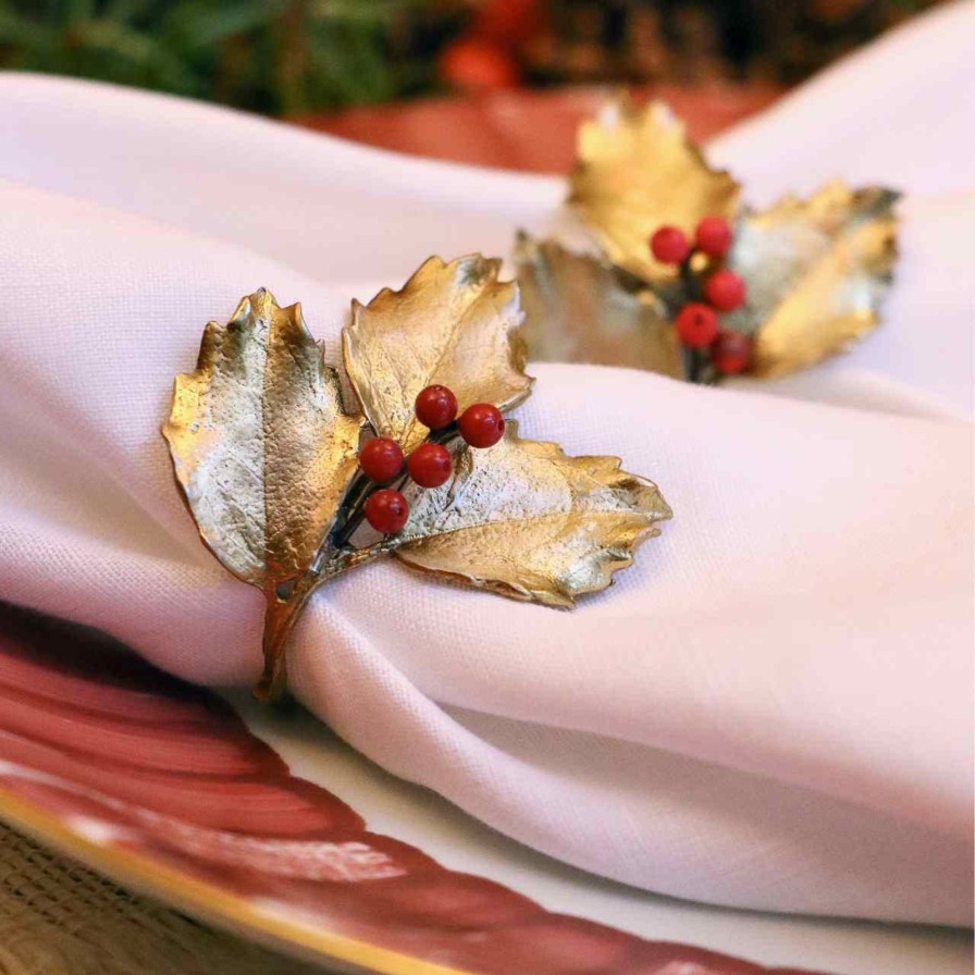 Dining Bonadea | Holly Napkin Ring-Set Of 4