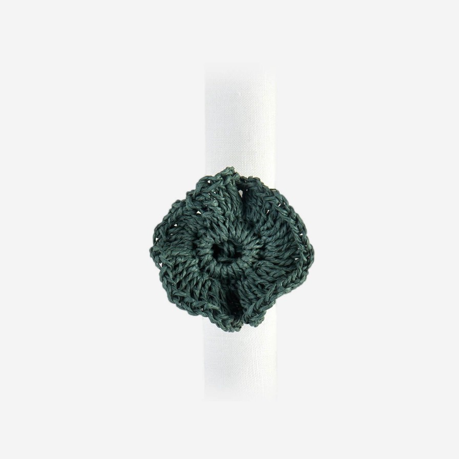 Dining Bonadea | Californian Poppy Napkin Ring- Set Of Four-Teal