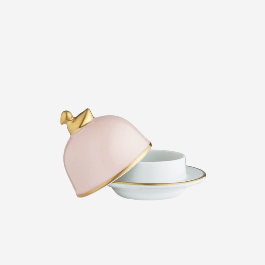 Dining Legle | Sous Le Soleil Rose Pink Butter Dish