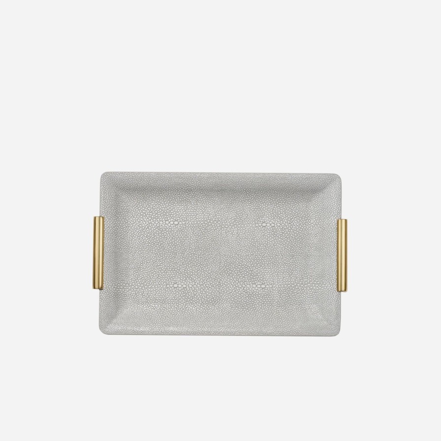 Dining Aerin | Shagreen Vanity Tray Dove