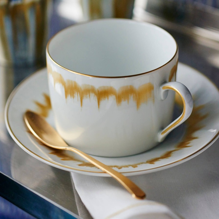 Dining Marie Daâge | Iris Tea Cup & Saucer Gold