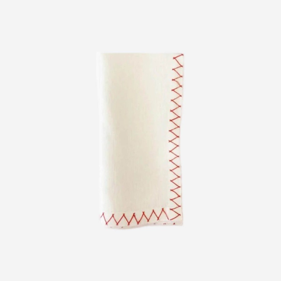 Dining Malaika | Zig Zag Napkin-Burnt Orange