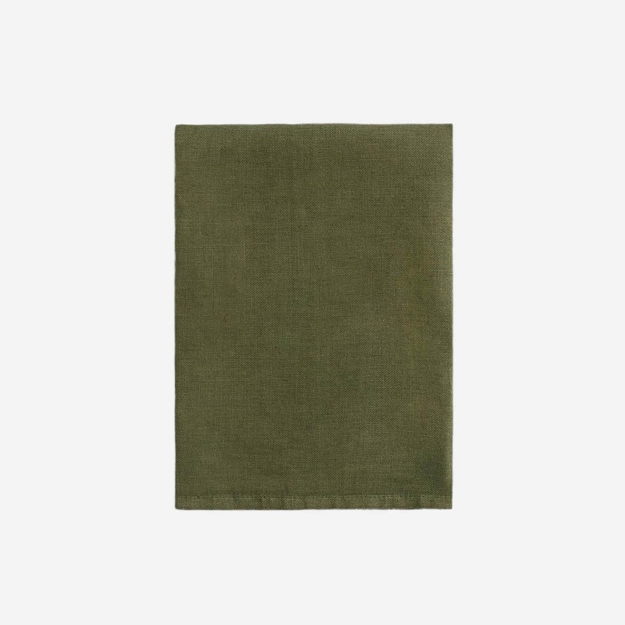 Dining L'Objet | Olive Linen Sateen Napkins-Set Of 4