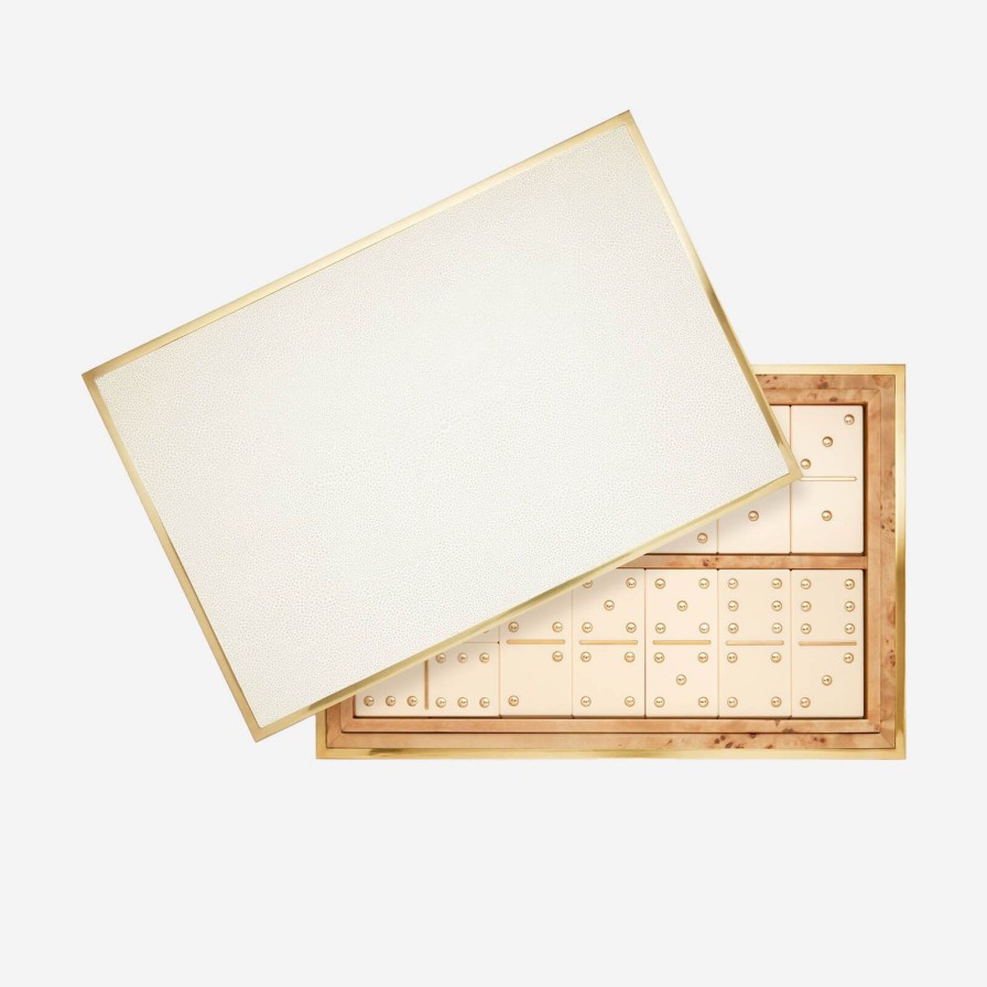 Dining Aerin | Shagreen Domino Set Cream