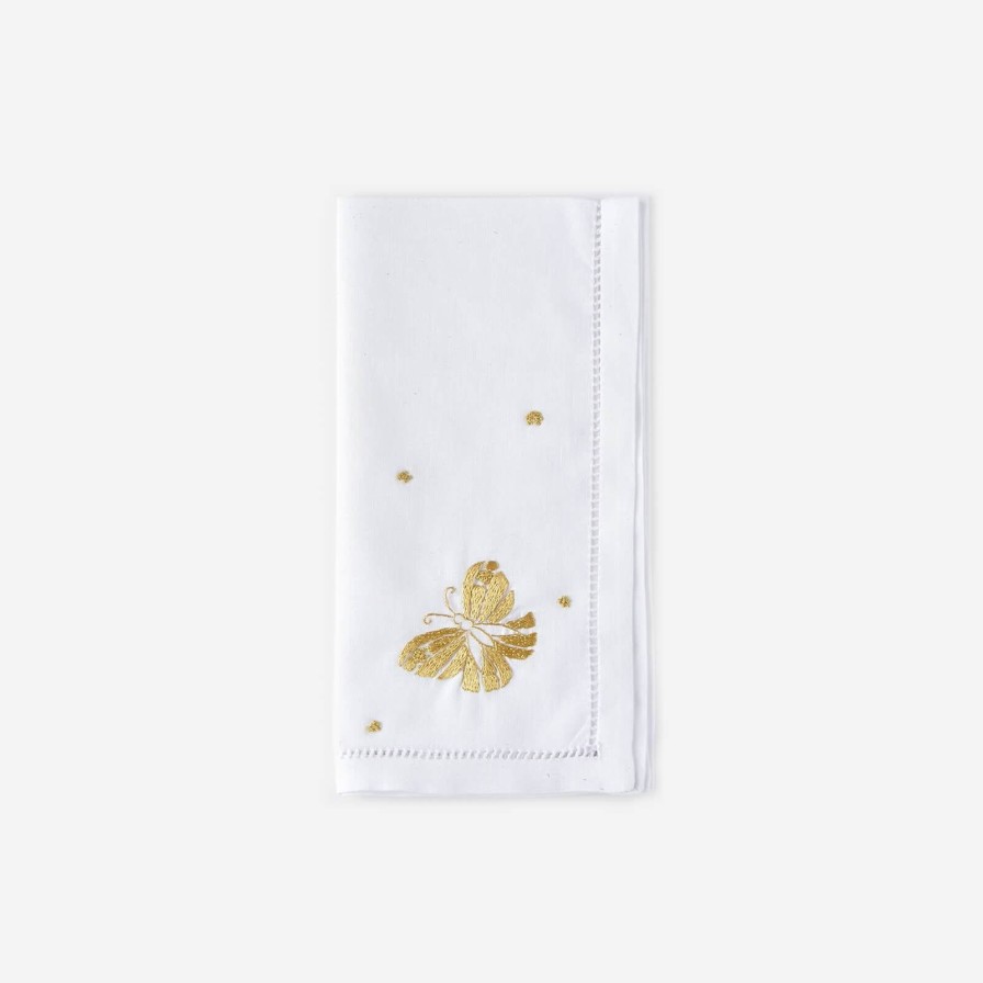 Dining Bonadea | Butterfly Hand-Embroidered Dinner Napkin