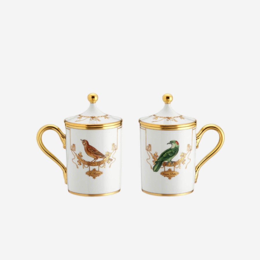 Dining Ginori 1735 | Voliere Bird Mug With Lid-Coucou Didrie