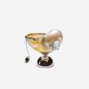 The Tabletop Edit Jarosinski & Vaugoin | Mother Of Pearl & Silver Shell Salt Cellar With Spoon