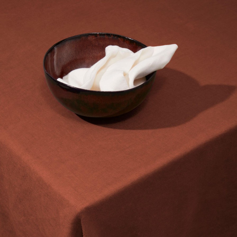 Dining L'Objet | Brick Linen Sateen Tablecloth-Large