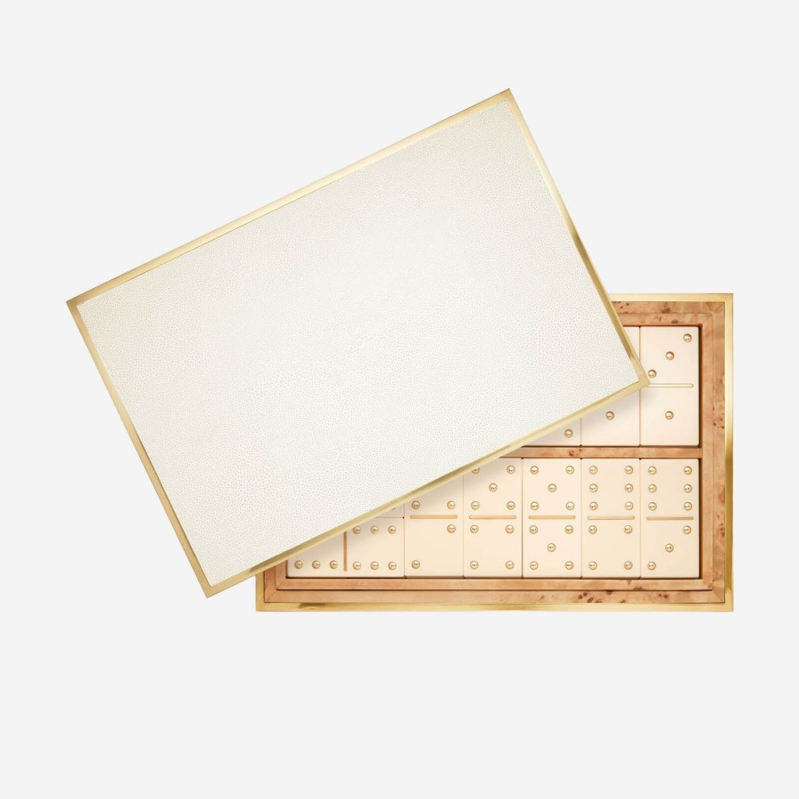 Home Accessories Aerin | Shagreen Domino Set Cream