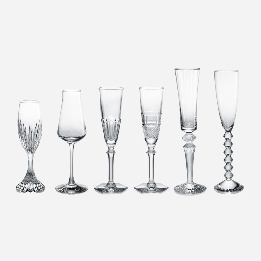 Dining Baccarat | Bubble Box-Set Of 6 Champagne Flutes