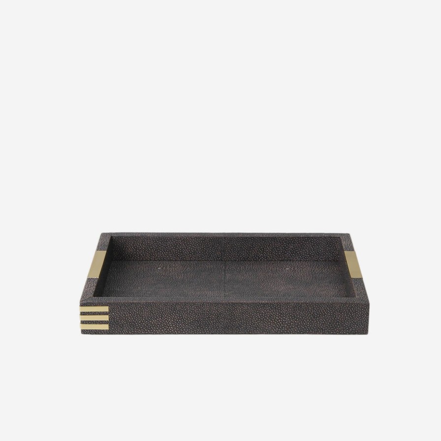 Home Accessories Forwood Design | Christie Desk Tray Charcoal Shagreen