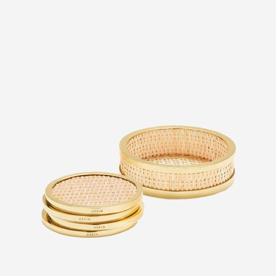 Glassware & Barware Aerin | Colette Cane Coasters-Set Of 4