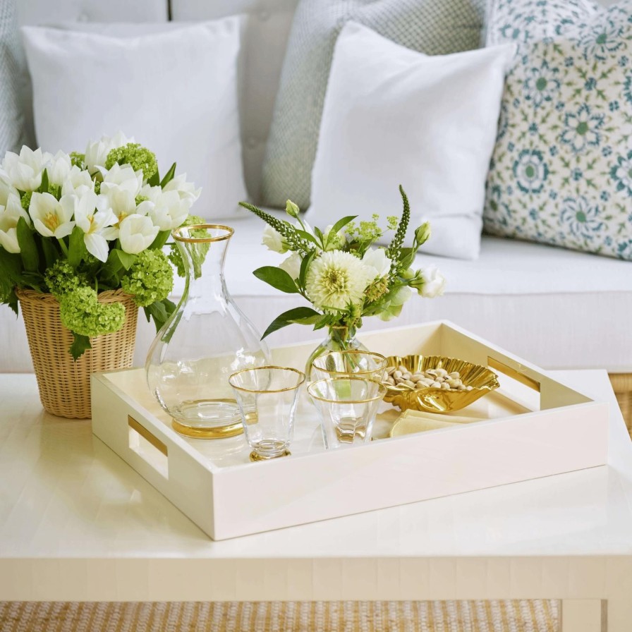 Home Accessories Aerin | Piero Lacquer Tray Cream