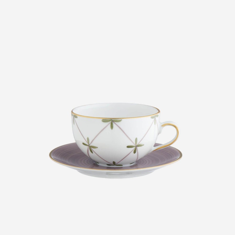 Dining Marie Daâge | Tambourin Teacup & Saucer-Set Of Four