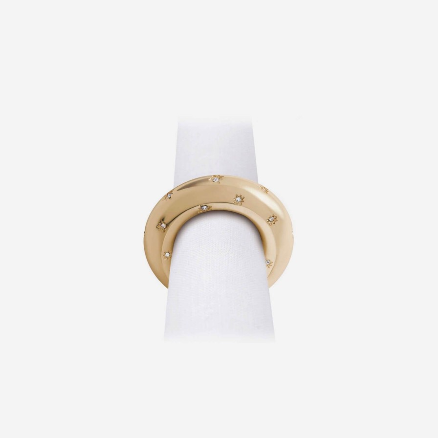 Dining L'Objet | Stars Gold Napkin Ring-Set Of 4