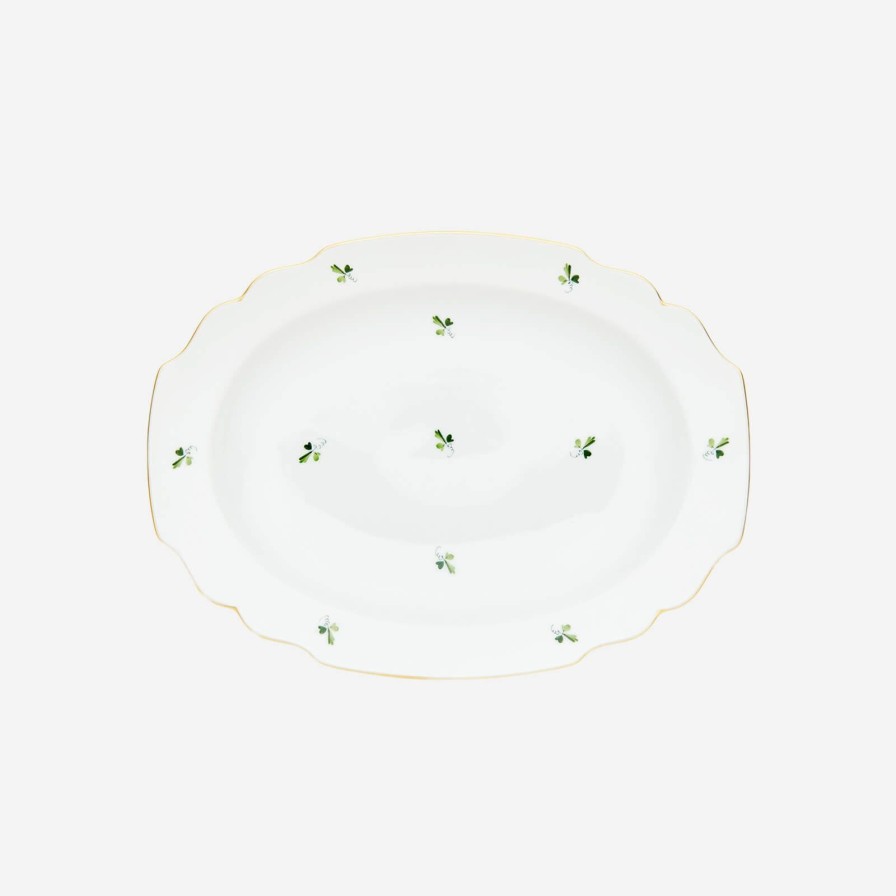 Dining Augarten Wien 1718 | Grape Leaves Oval Platter-Small