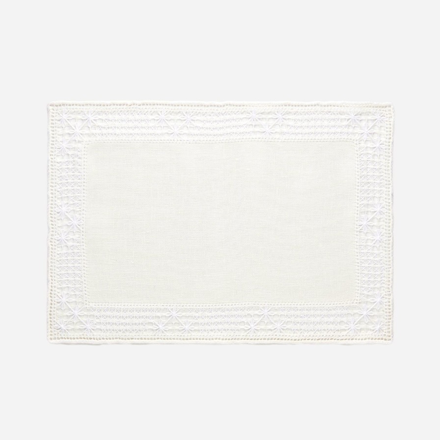 Dining Bonadea | Mozzano Embroidered Placemat White