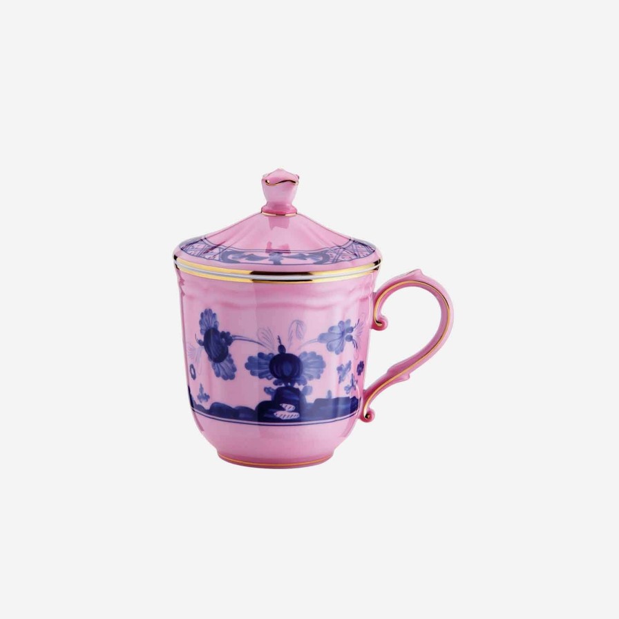 Dining Ginori 1735 | Oriente Italiano Mug With Lid Azalea