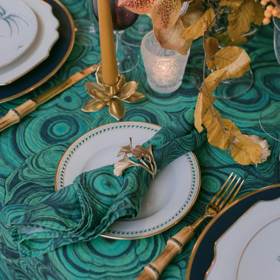 Dining Summerill & Bishop | Malachite Linen Napkin