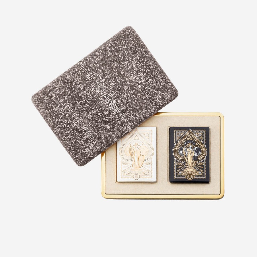 Home Accessories Aerin | Shagreen Card Case Chocolate