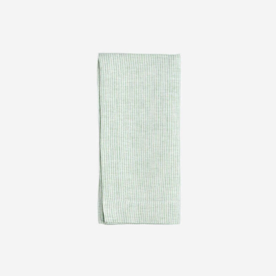 Dining Atelier Bonadea | Candy Green Striped Dinner Napkin