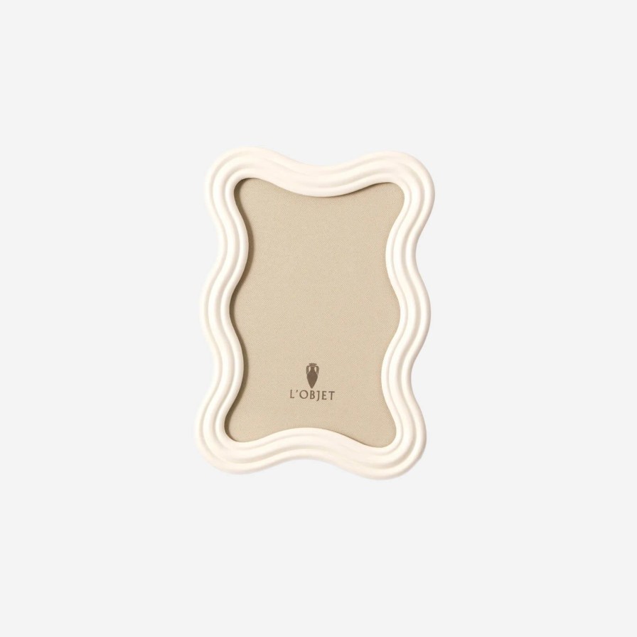 Dining L'Objet | Ripple White Enamel Frame-Small