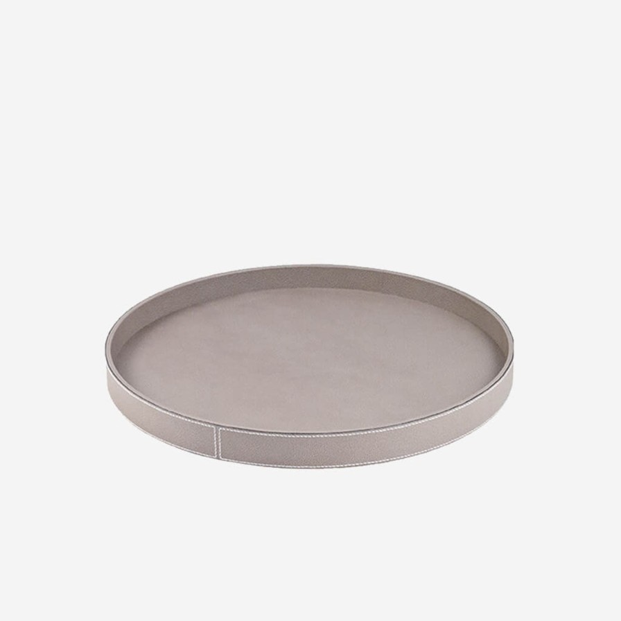 Dining Giobagnara | Polo Round Leather Tray Sand