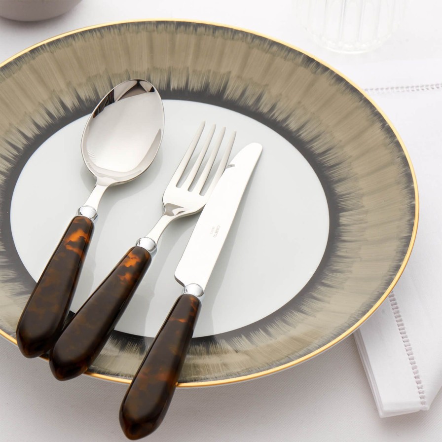 Dining Capdeco | Omega Tortoiseshell 4-Piece Cutlery Set