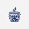 Dining Vista Alegre | Blue And White Foo Dog Lidded Jar-Large