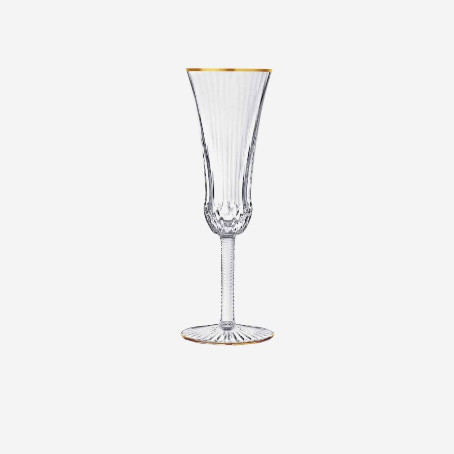 Glassware & Barware St Louis | Apollo Champagne Flute Gold Rim