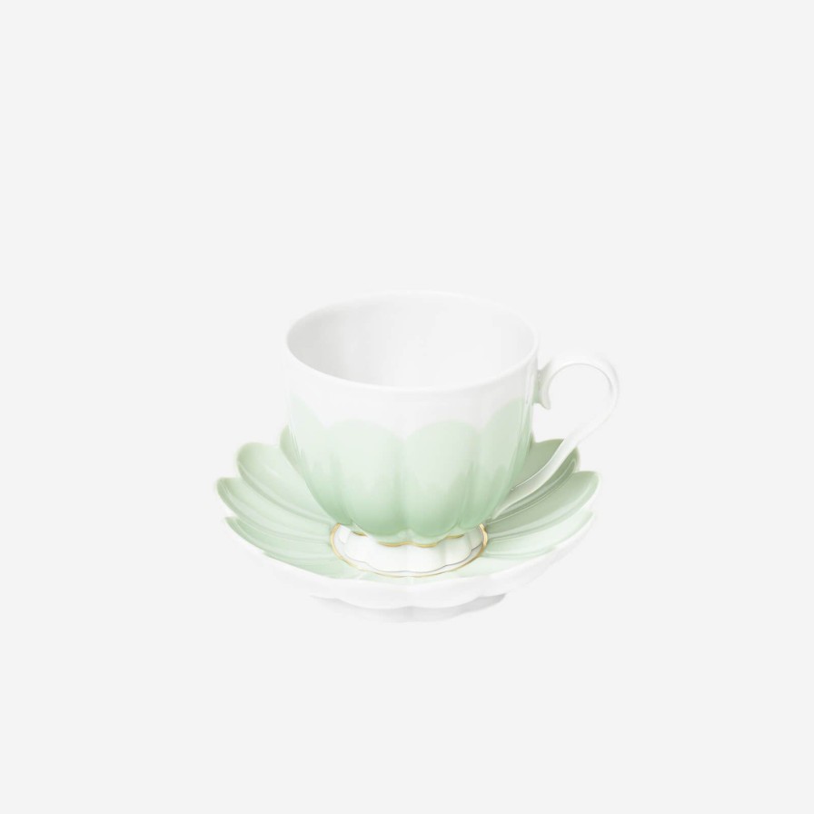 Dining Giambattista Valli x Augarten Wien | Cairo Jaipur Melon Teacup & Saucer Jade Green