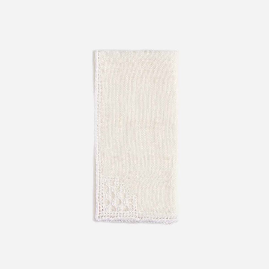 Dining Bonadea | Mozzano Embroidered Napkin-White