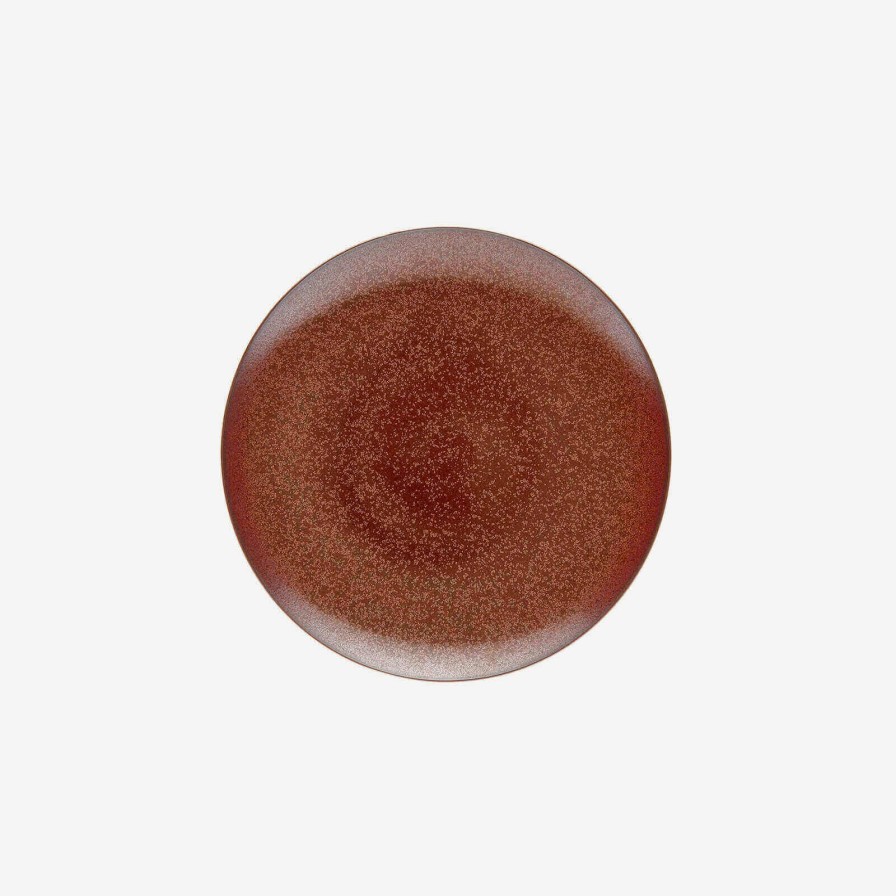 Dining Jaune de Chrome | Granite Rouge Dinner Plate