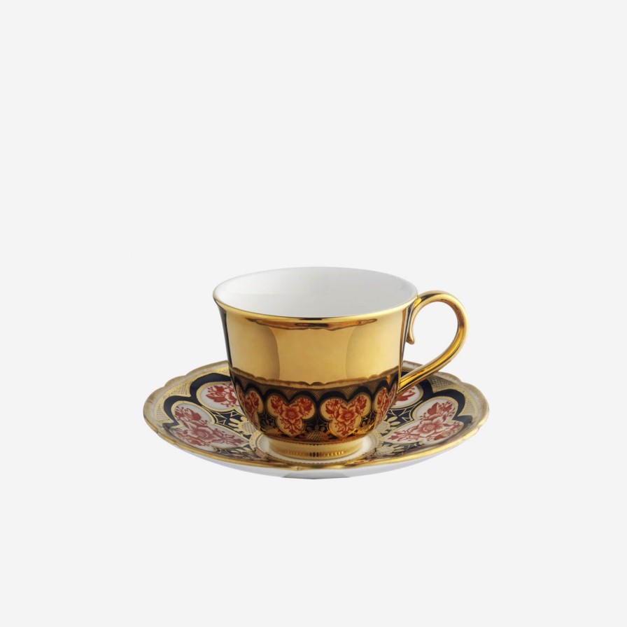 Dining Richard Brendon | Reflect Gold Tea Cup & Saucer