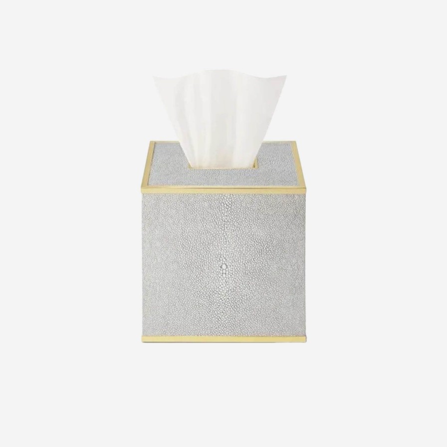 Dining Aerin | Classic Shagreen Tissue Box Cover Dove