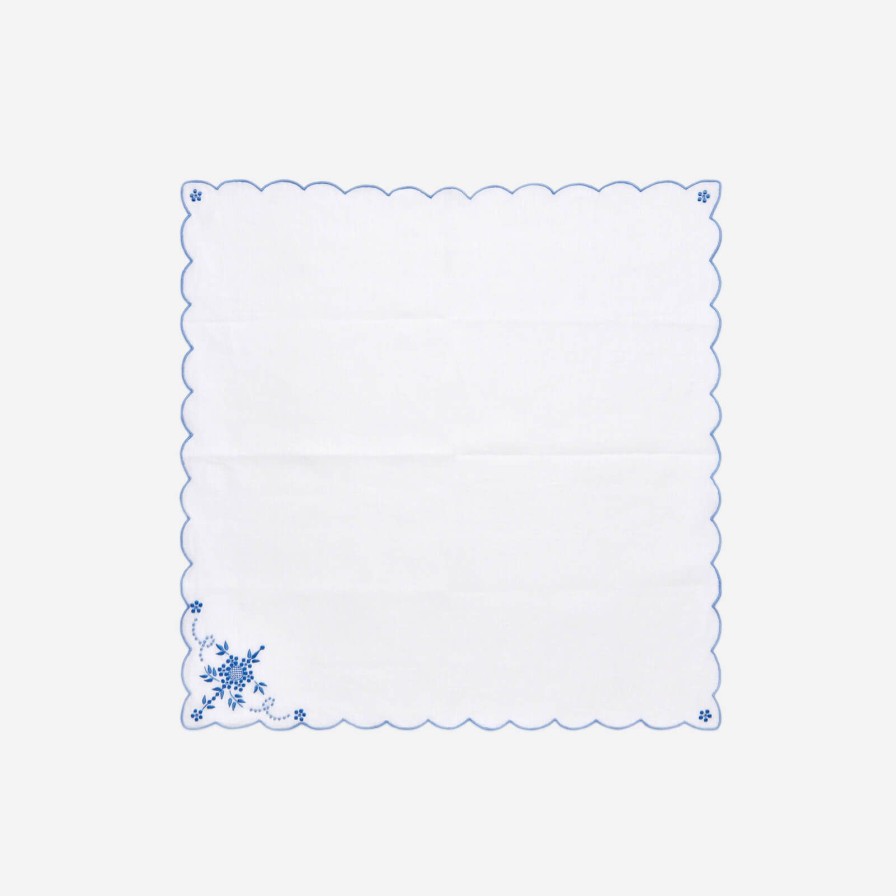 Dining Atelier Bonadea | Blue Thistle Scalloped Napkin