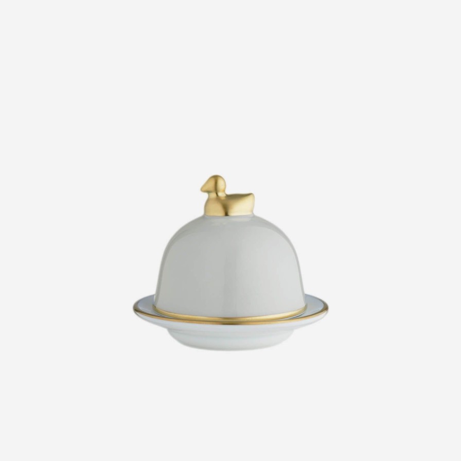 The Tabletop Edit Legle | Sous Le Soleil Pearl Grey Butter Dish