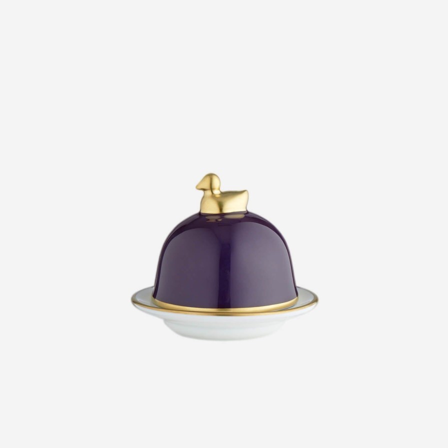 Dining Legle | Sous Le Soleil Aubergine Butter Dish