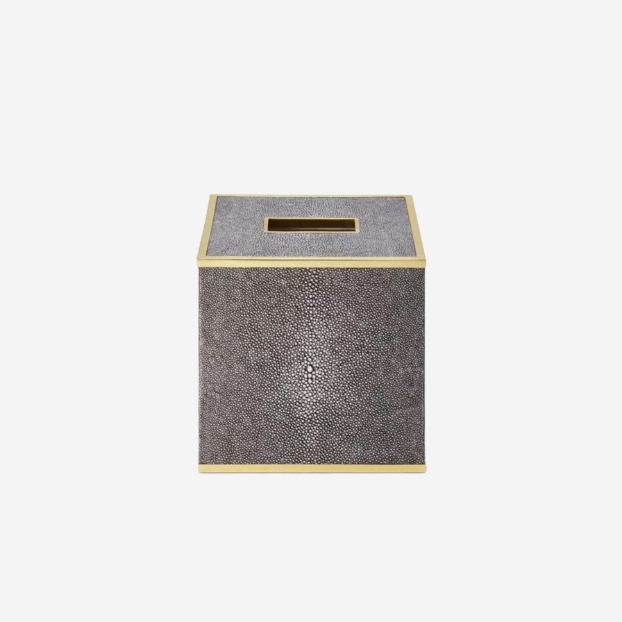 Dining Aerin | Classic Shagreen Tissue Box Cover Chocolate