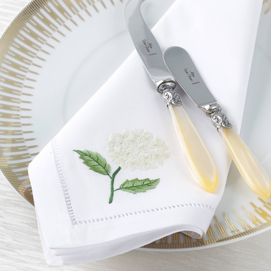 Dining Sibona | White Hydrangea Dinner Napkin